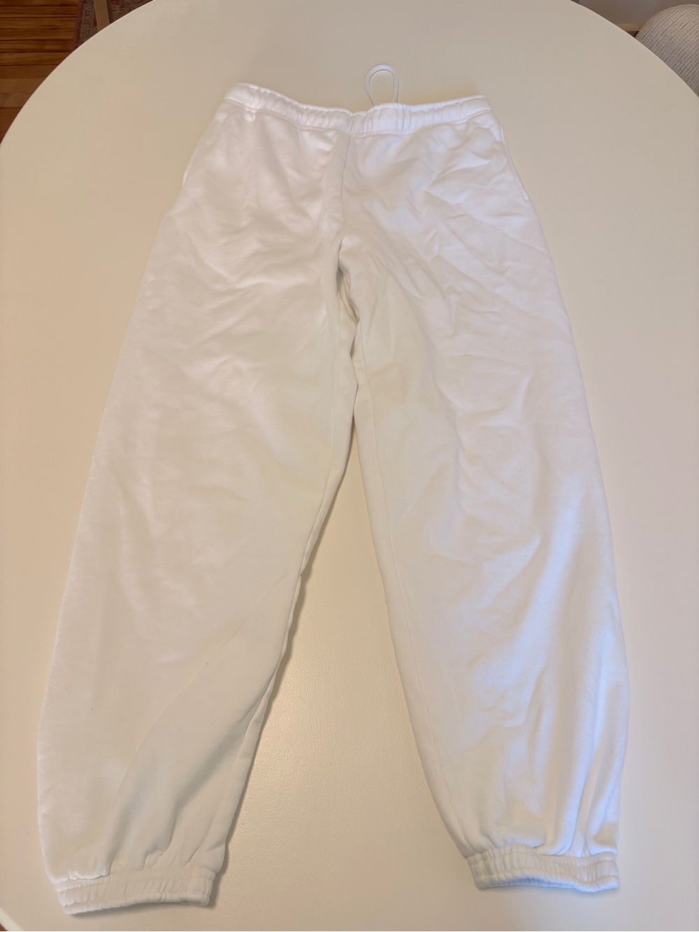 Aritzia TNA Cozy Fleece Mega Sweatpants White M